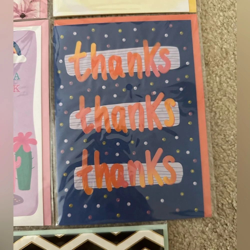 New 5 of Magidesign 3D Thank You Cards with envelopes.